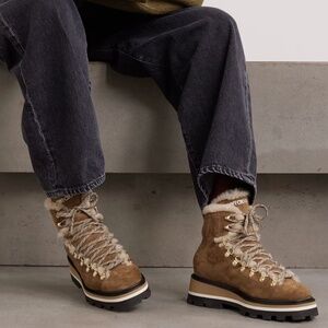 Jimmy Choo Chike Suede Shearling hiking boots EU Sz 40 Women’s